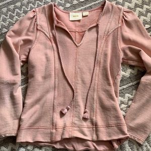 Maeve Anthropologie pullover puff sleeve XS